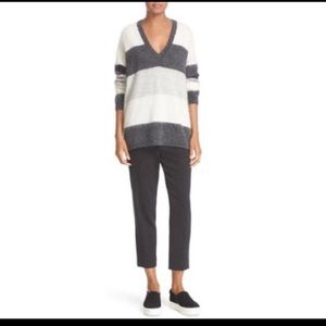 NWT Vince Striped Mohair-blend Sweater, Sm